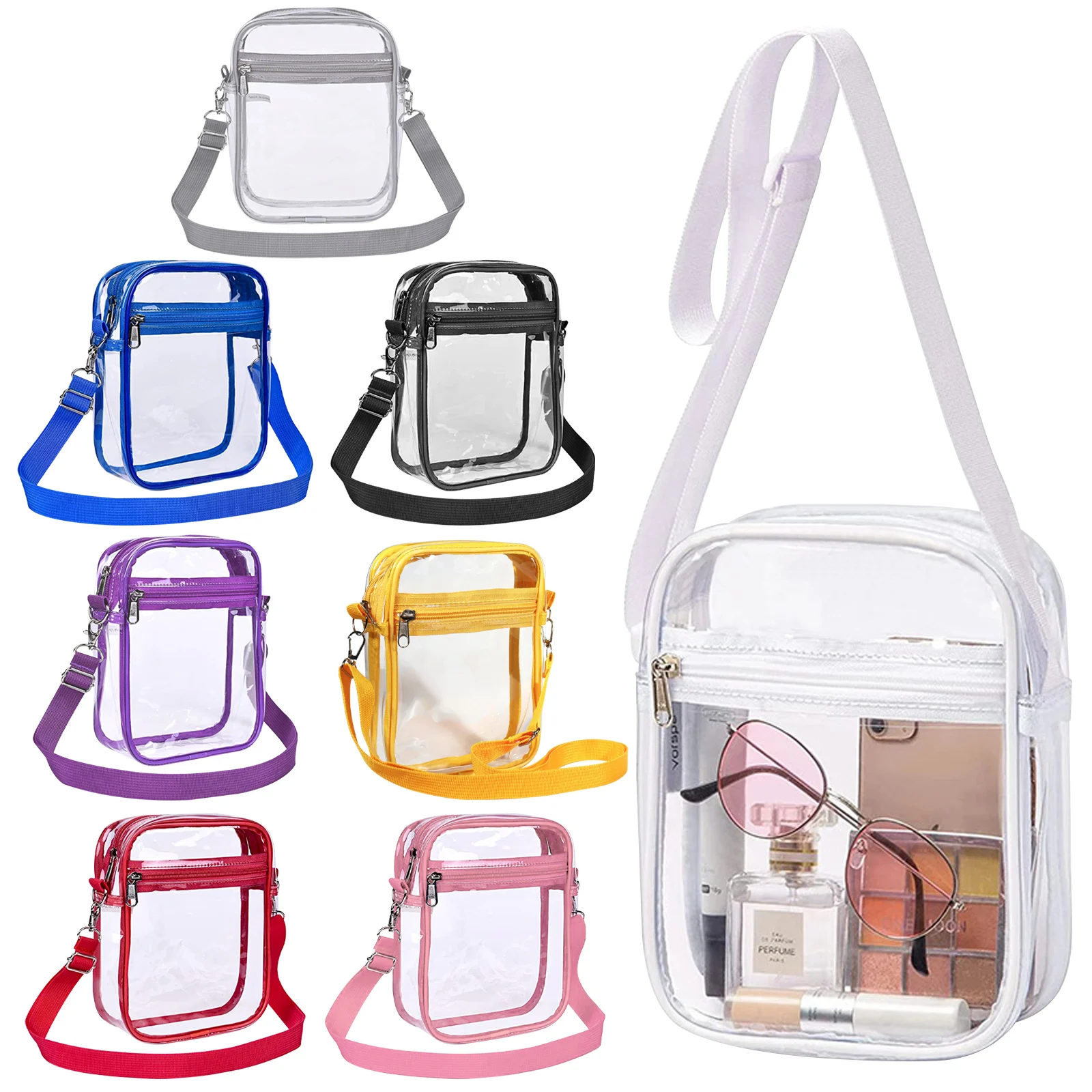 Women Bags Polene - Borsa a tracolla trasparente da donna