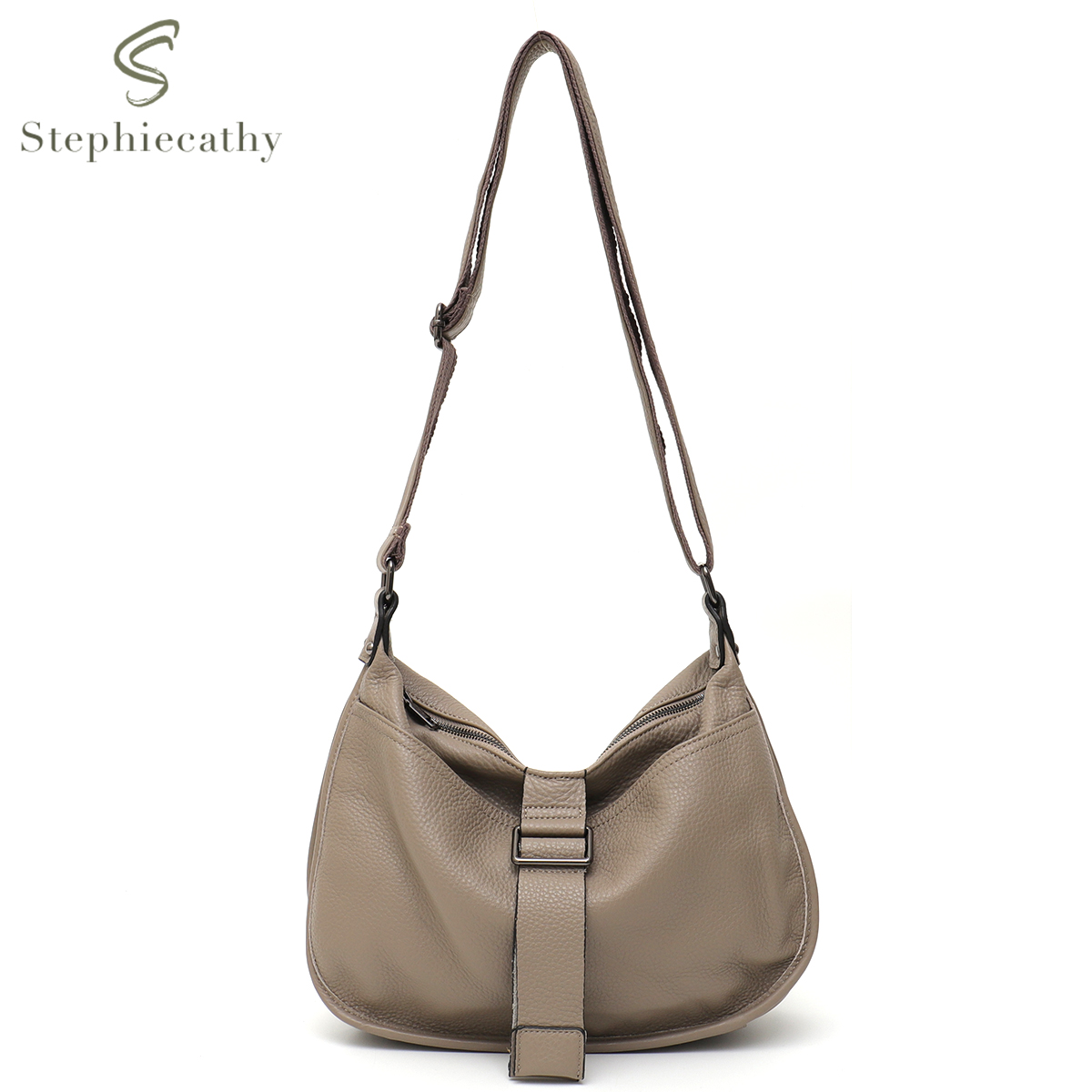 Hobo Bag Slouchy - Borsa a tracolla in vera pelle