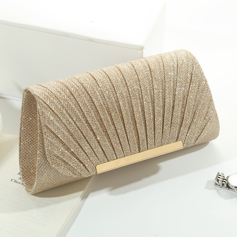 Flap Bag Envelope - Borsa da sera lucida con motivo