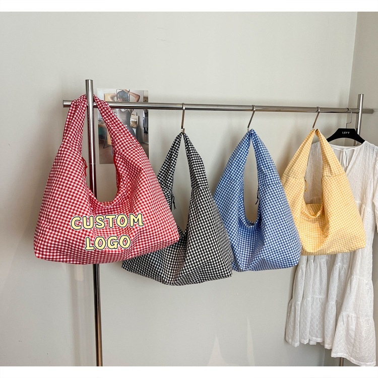 Hobo Bag Slouchy - Borsa a Spalla Morbida in Gingham