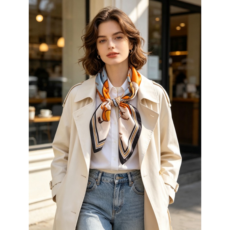 Women'S Bags Holiday - Foulard Quadrato di Lusso 100% Seta