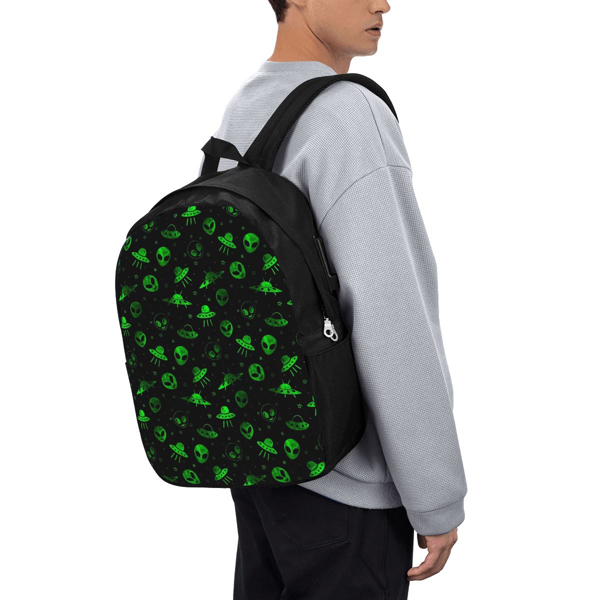 Women Bags For College - Zaino con motivo Alieni e UFO,