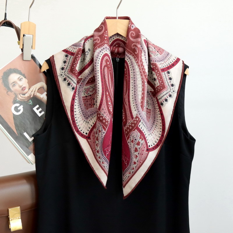 Women Bags Handmade - Sciarpa Piccola Paisley 65CM con Bordi