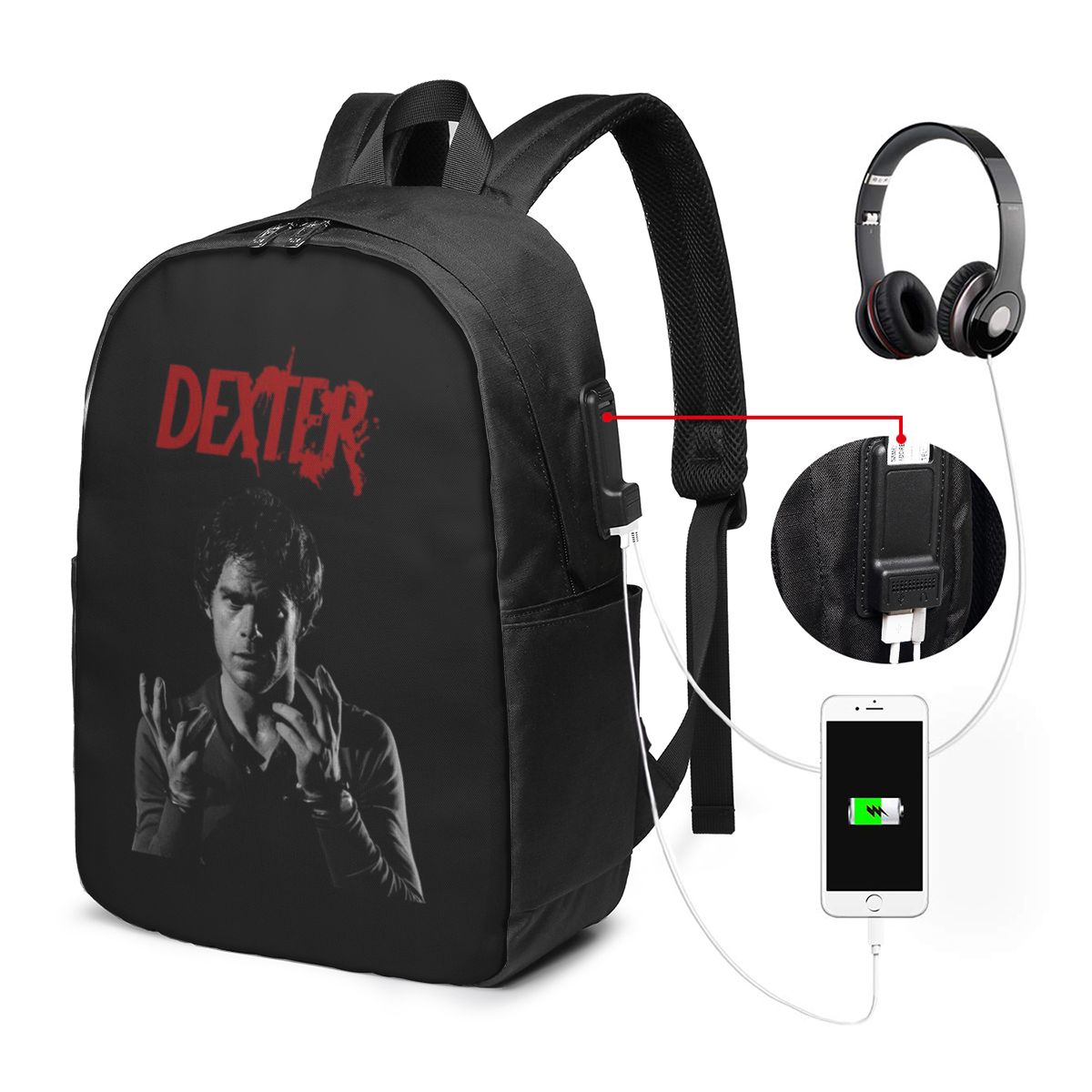 Women Bags For College - Zaino Movie Dexter Morgan, borsa da