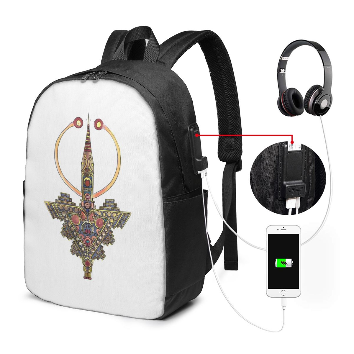 Women Bags For College - Zaino da viaggio Kabyle Jewelry Amazigh