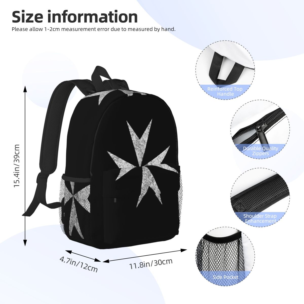 Zaino con croce maltese dei Ca - Women Bags Malta recensione e prezzo