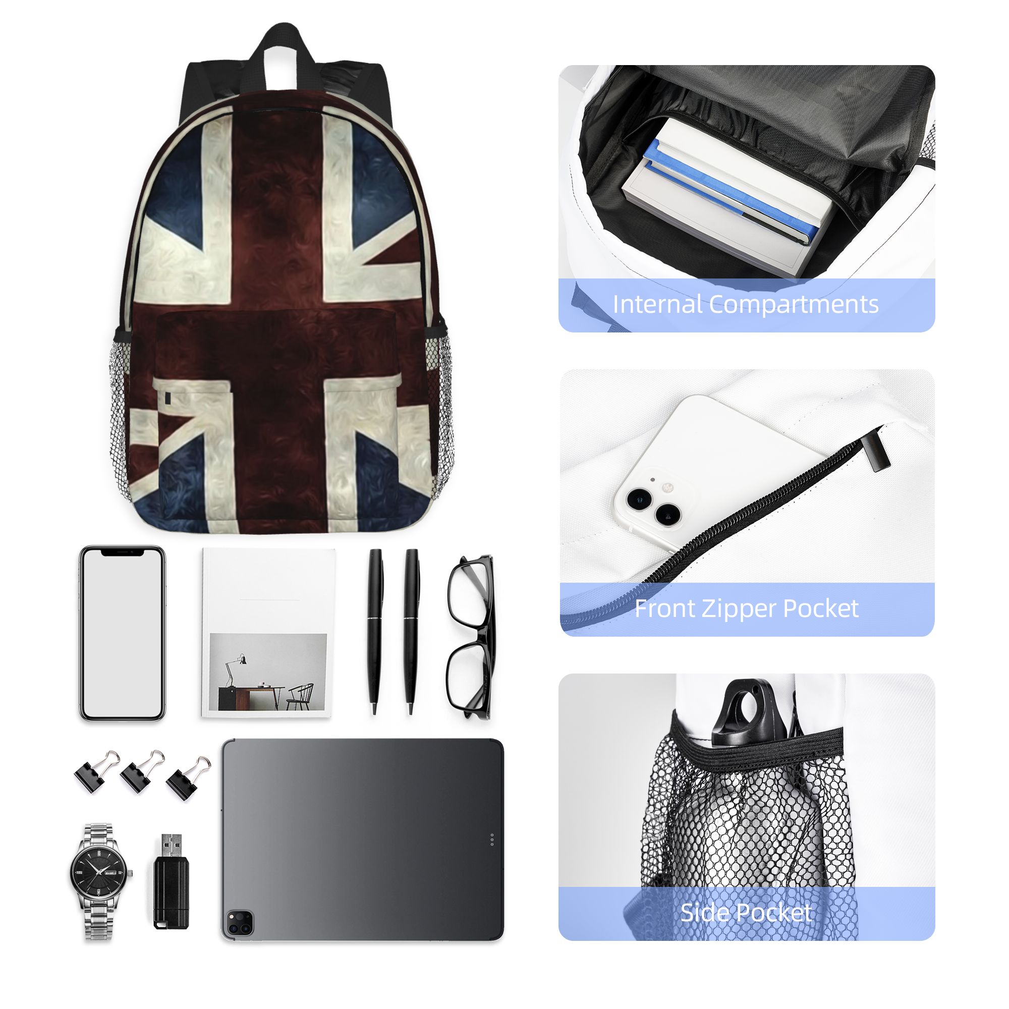 Zaino con bandiera Union Jack  - Women Bags Uk Sale recensione e prezzo