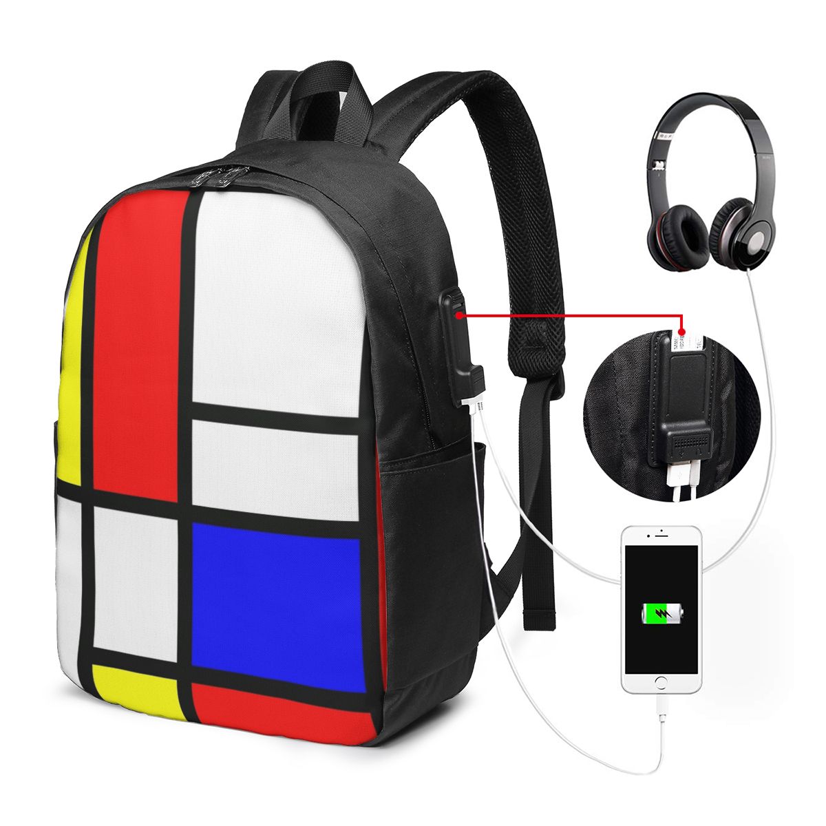 Zaino Piet Mondrian Compositio - Women Bags For College recensione e prezzo