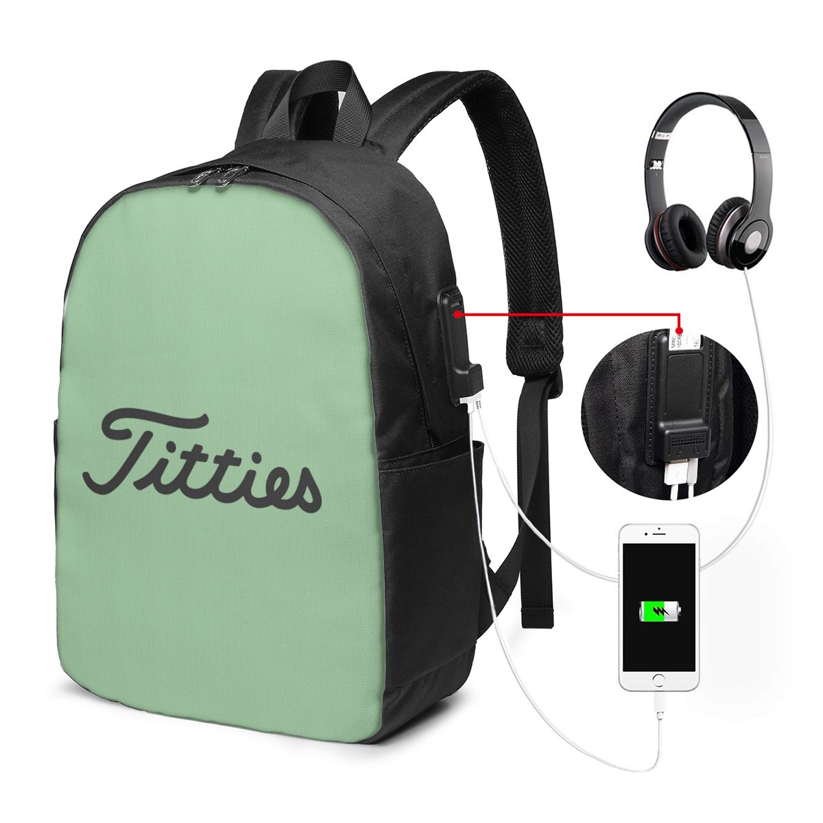 Titties Golf Ball Backpack Bor - Women Bags For College recensione e prezzo