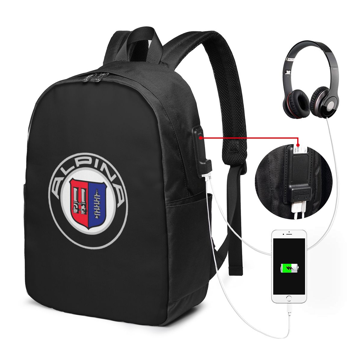 Alpina - Zaino con logo di aut - Women Bags For College recensione e prezzo