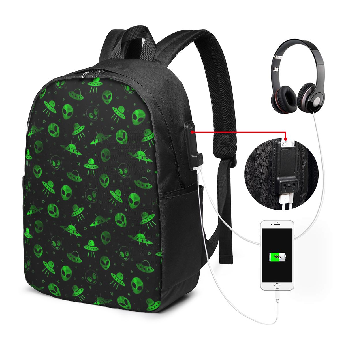 Zaino con motivo Alieni e UFO, - Women Bags For College recensione e prezzo