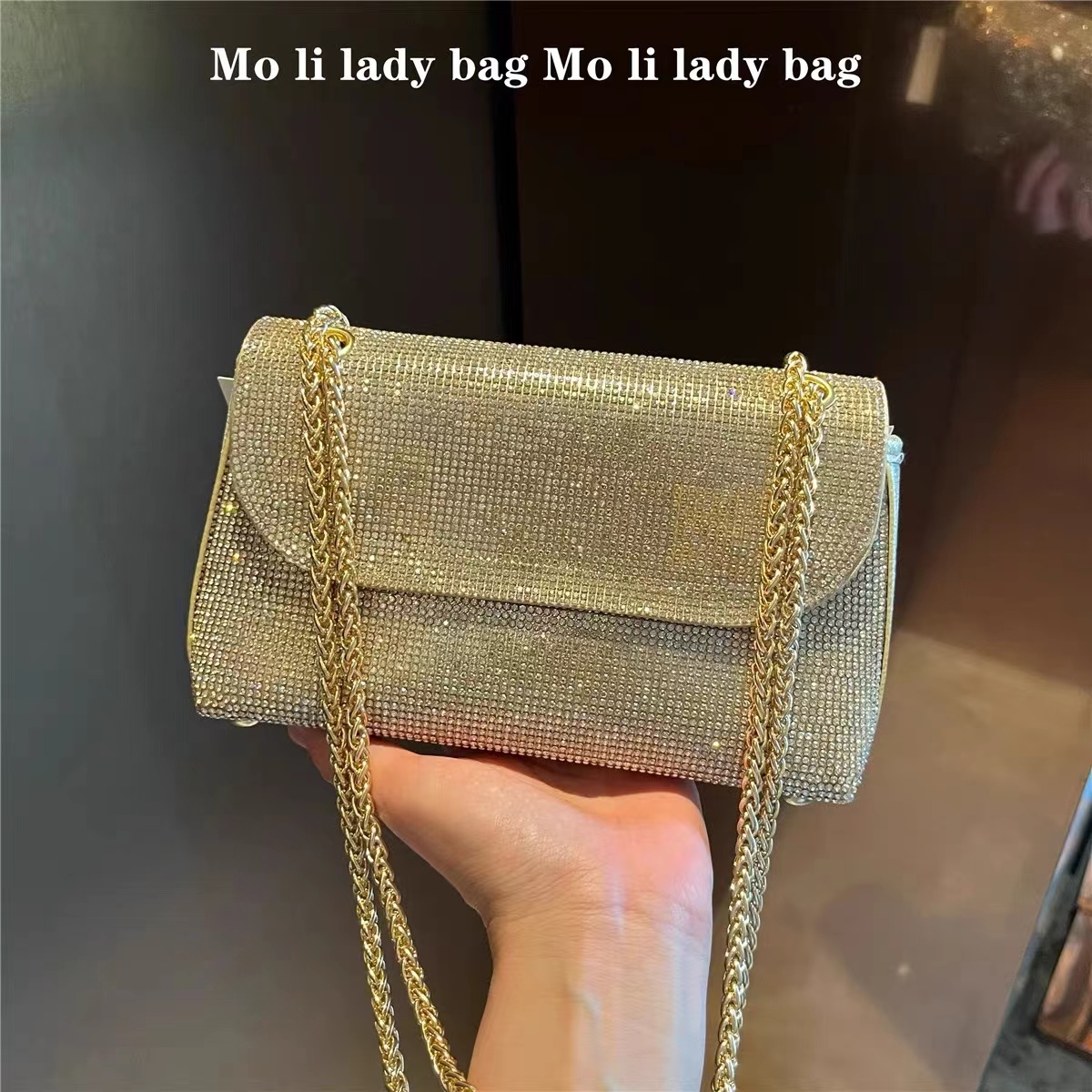 Borsa a Tracolla con Diamanti  - Flap Bag Envelope recensione e prezzo
