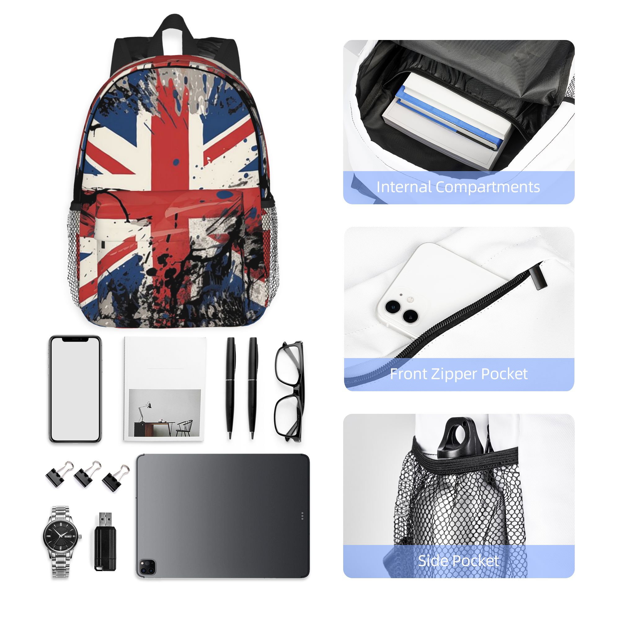 Zaino con bandiera Union Jack  - Women Bags Uk Sale recensione e prezzo