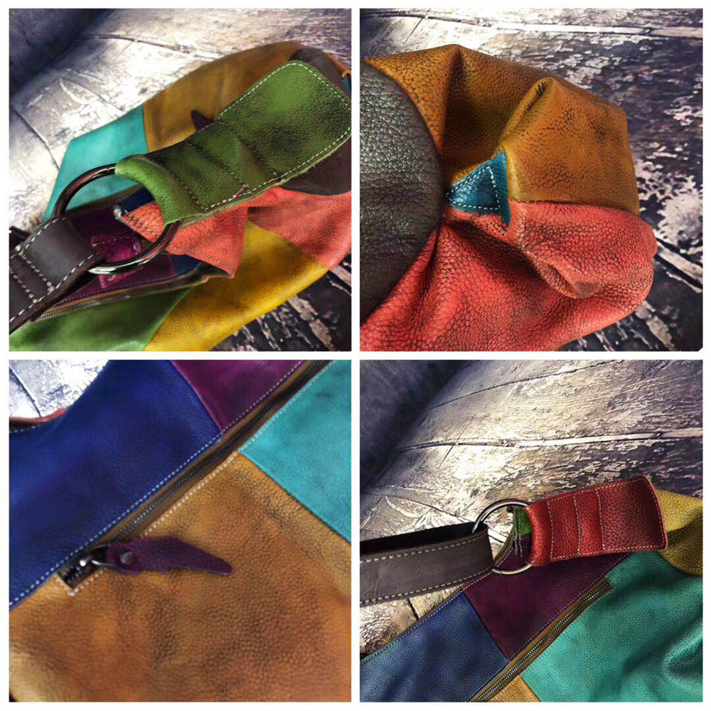 Patchwork Hobo In Pelle di Vac - Hobo Bag Slouchy recensione e prezzo