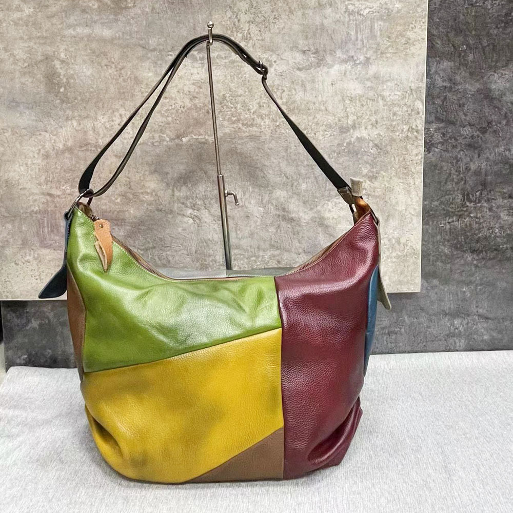 Patchwork Hobo In Pelle di Vac - Hobo Bag Slouchy recensione e prezzo
