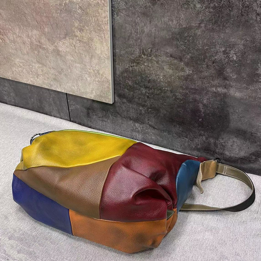 Patchwork Hobo In Pelle di Vac - Hobo Bag Slouchy recensione e prezzo
